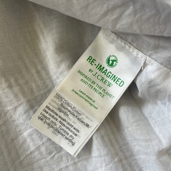 J. Crew Blue and White Striped Popover Tiered Ruffle Dress size small pockets - Picture 4 of 14